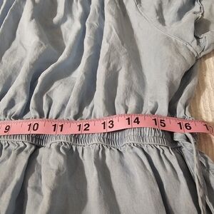 New Directions chombray maxi ruffle dress